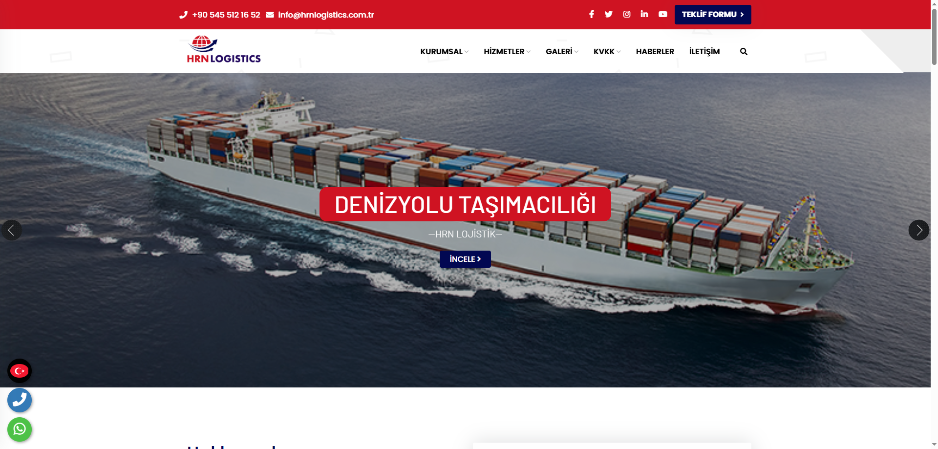 HRN Logistics: A Corporate Website Connecting Global Solutions Digitally